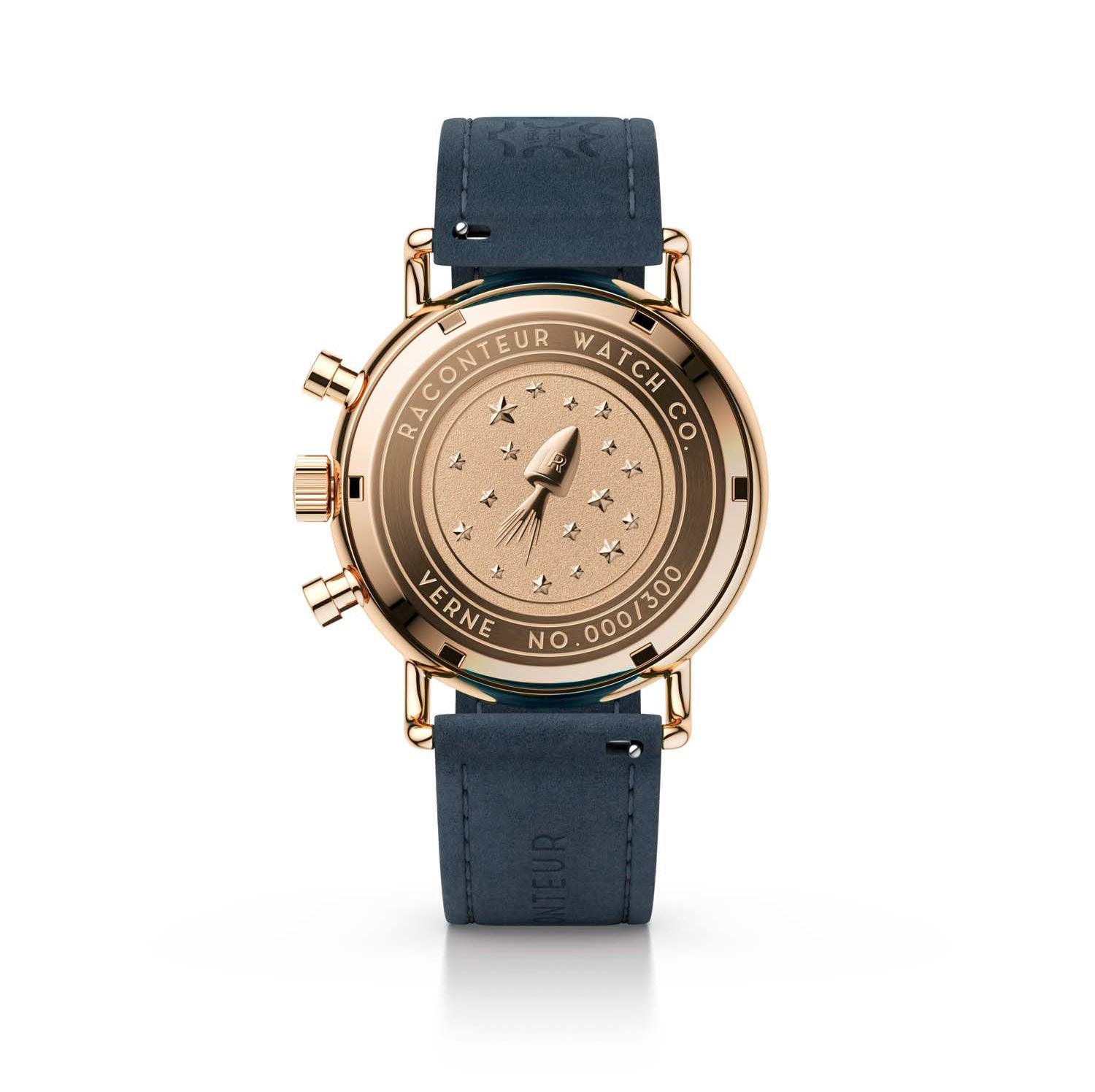 Verne Bi-Compax - Rosé Gold & Grey - Raconteur Watches