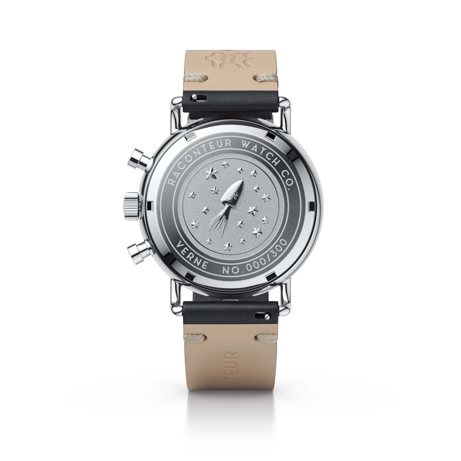 Verne Bi-Compax - Silver & Black - Raconteur Watches