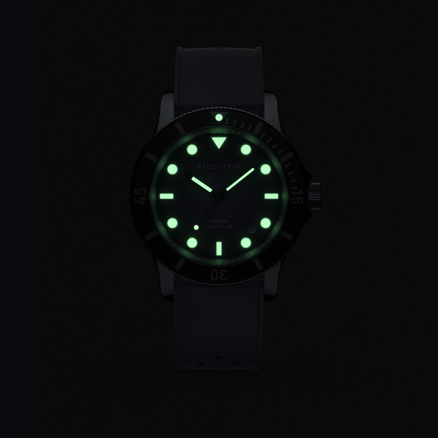 Verne Nautilus – Silver & Green - Raconteur Watches
