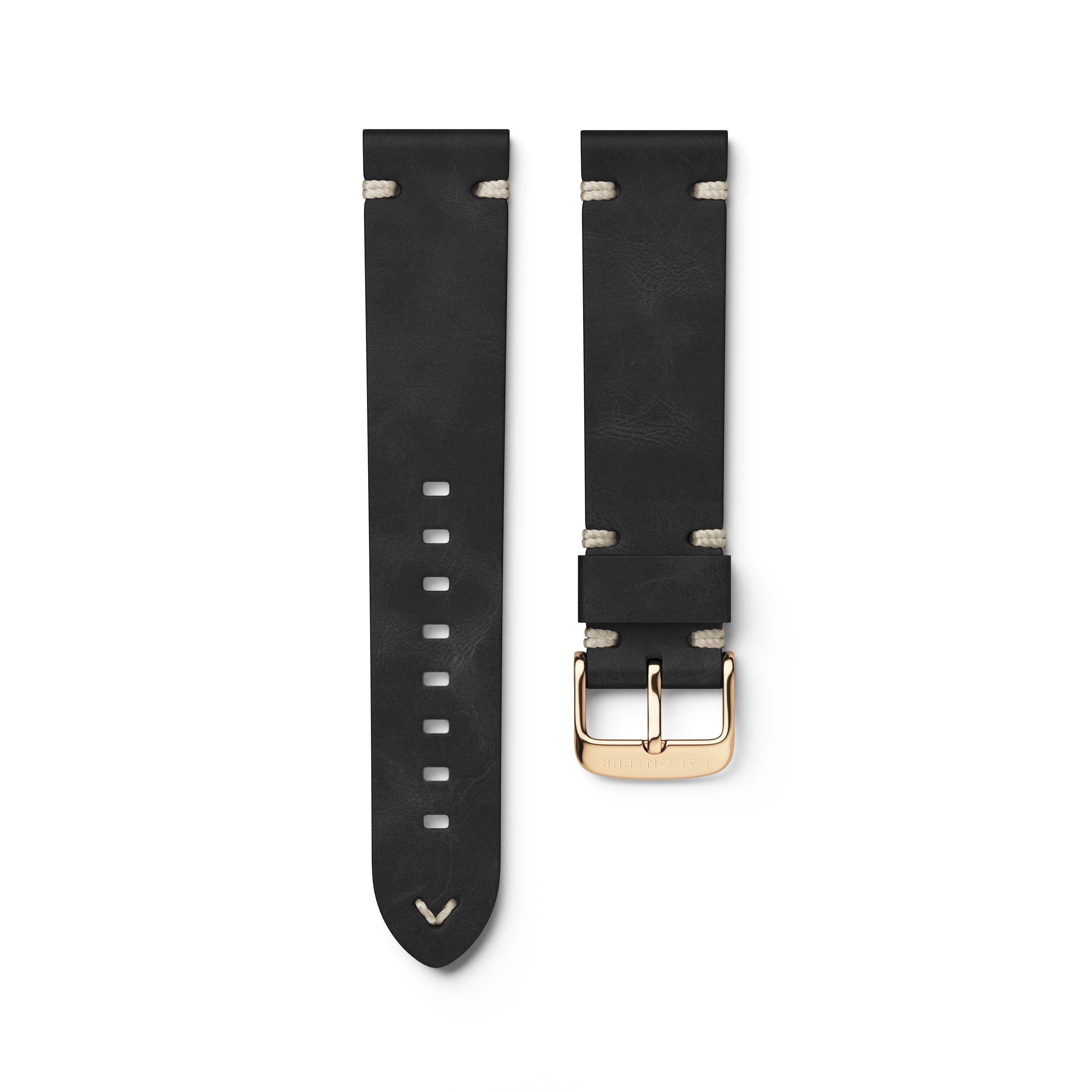 Nero Leather Strap - Raconteur Watches