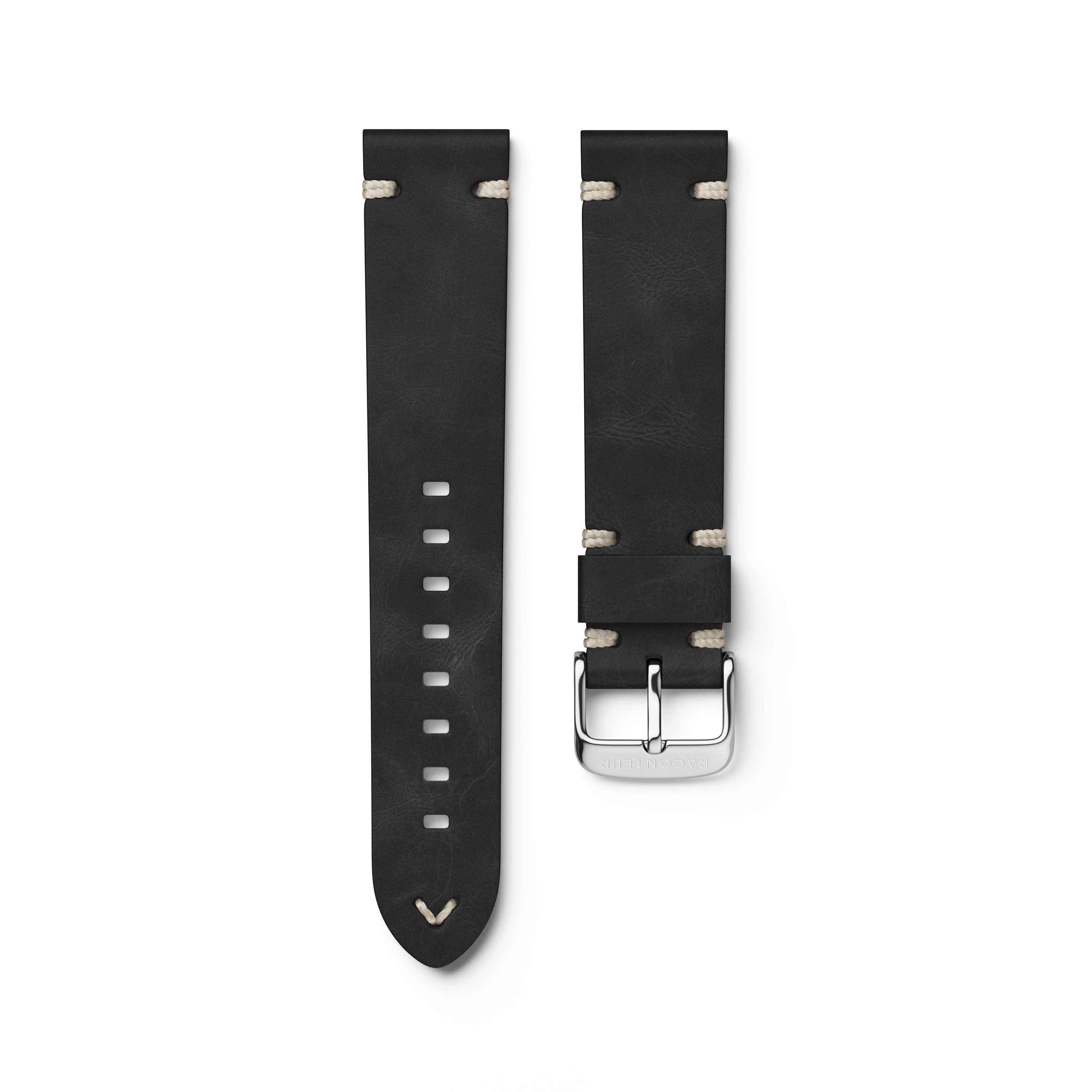 Nero Leather Strap - Raconteur Watches