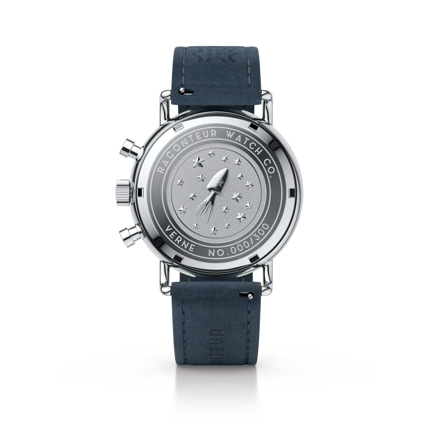 Verne Bi-Compax - Silver & White - Raconteur Watches
