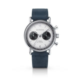 Verne Bi-Compax - Silver & White - Raconteur Watches