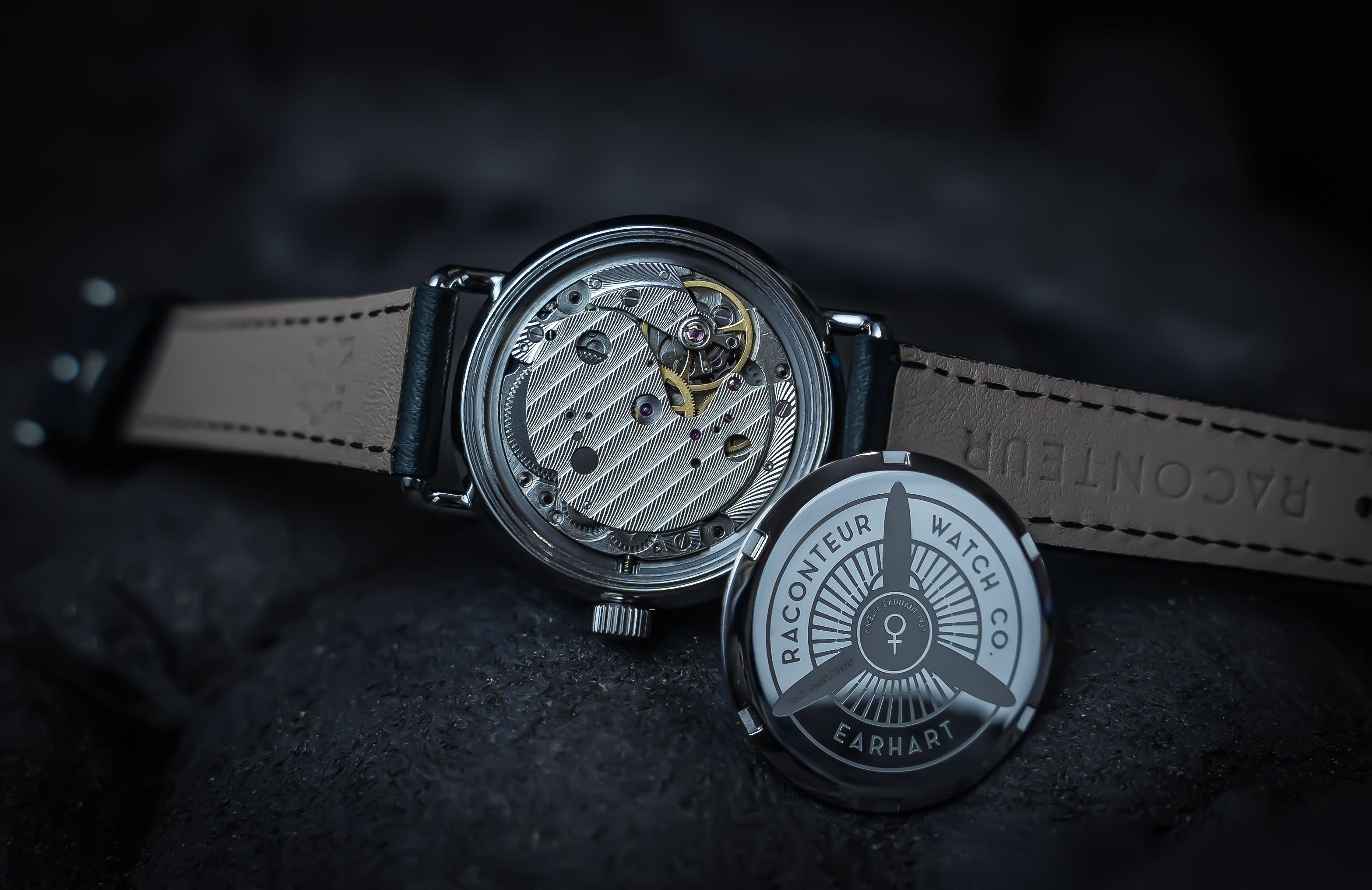 Earhart – Rosé Gold & Grey - Raconteur Watches