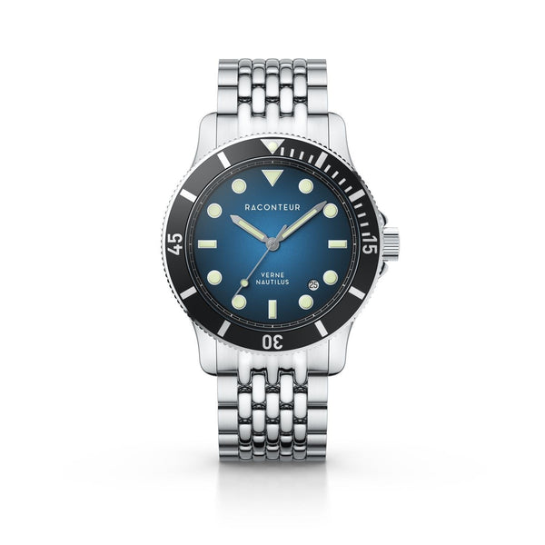 Verne Nautilus – Silver & Blue - Raconteur Watches
